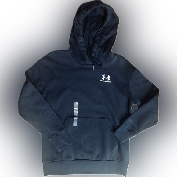 NWT Under Armour SZ XS OR S black hoodie. SEE DIMENSIONS BELOW ACCORDING TO SIZE - Picture 1 of 4